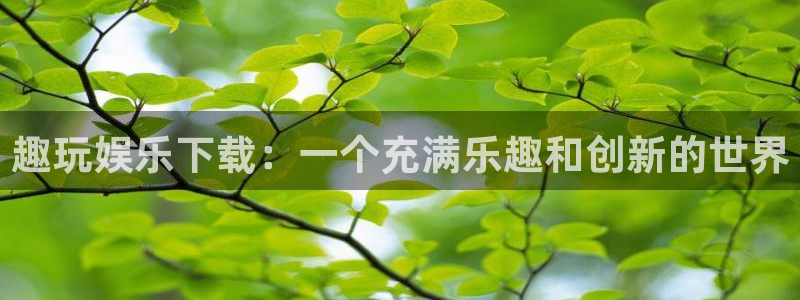 耀世娱乐下载入口：趣玩娱乐下载：一个充满乐趣和创新的世界