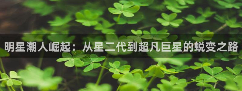 壹号电子娱乐app下载最新版：明星潮人崛起：从星二代到超凡巨星的蜕变之路