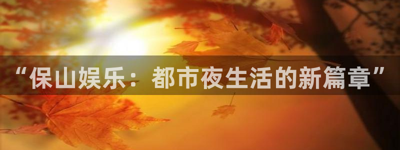 壹号大舞台下载链接：“保山娱乐：都市夜生活的新篇章”